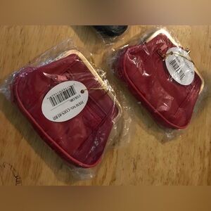 EasyComforts   Leather 4 Pocket Pouch Purse-2 Red  -$8.00  each NWT